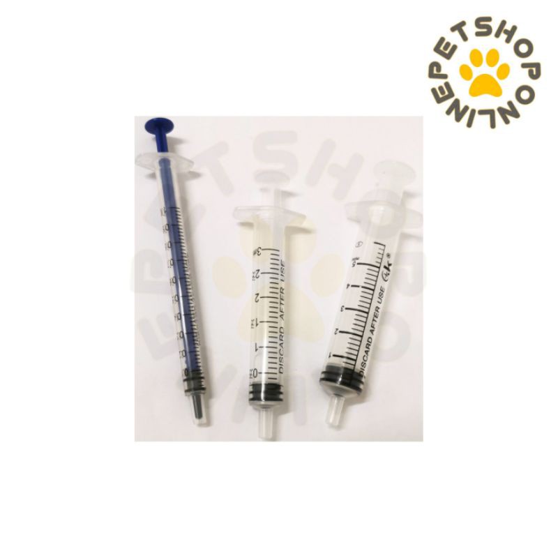 Disposable Syringe 1ml 3ml 5ml 10ml Picagari Suap Susu Kucing Alat Bagi ...