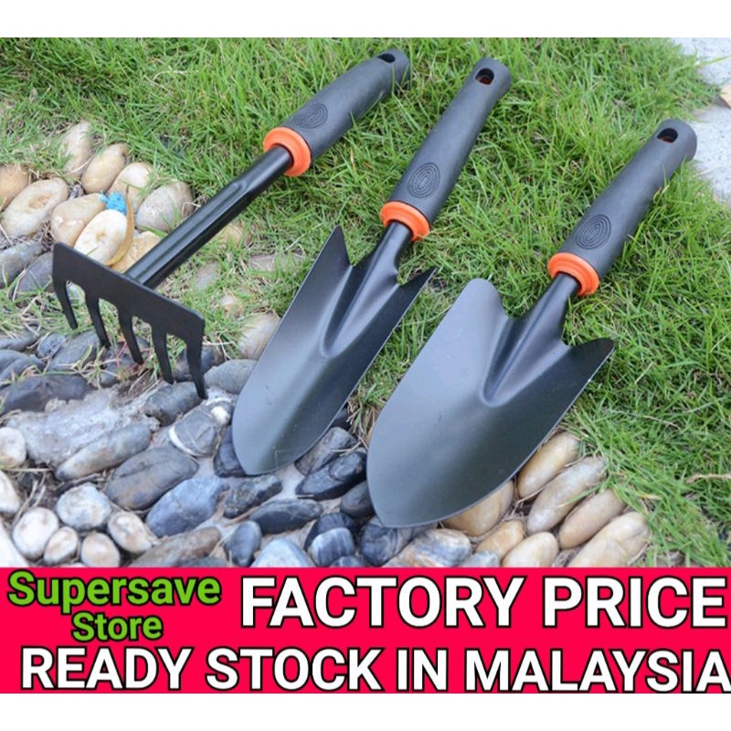 Alat Berkebun Wood Garden Tool Grip Metal Shovel Trowel Ponny Garden 