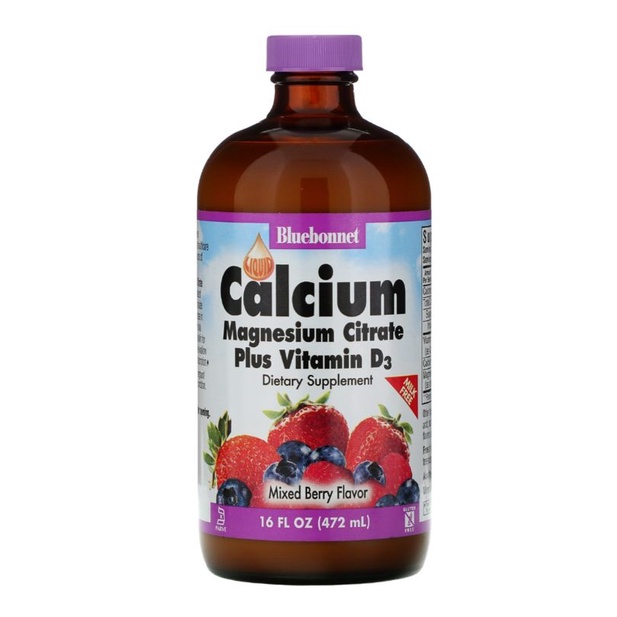 Bluebonnet Nutrition, Liquid Calcium Magnesium Citrate Plus Vitamin D3 ...