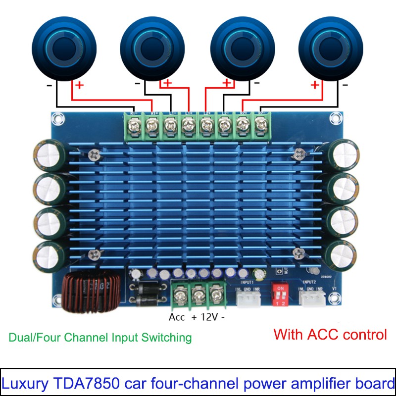 Xh-m180 Luxury TDA7850 Four-channel Power Amplifier 12V High Power ...