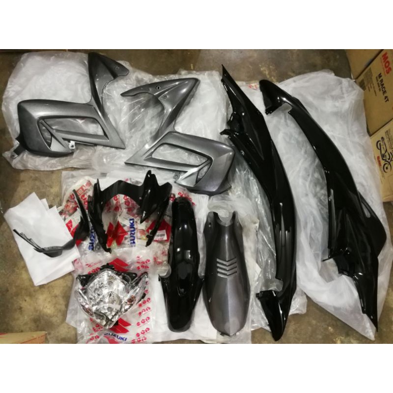 Suzuki belang FU150 body cover set siap lampu besar 100% original ...