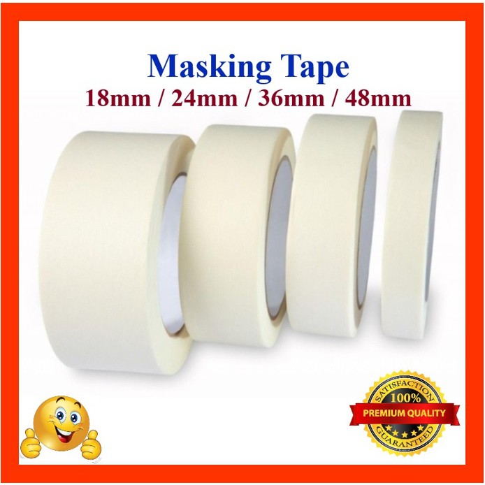Masking Tape 18mm / 24mm / 36mm / 48mm x 16Yards Shopee Malaysia