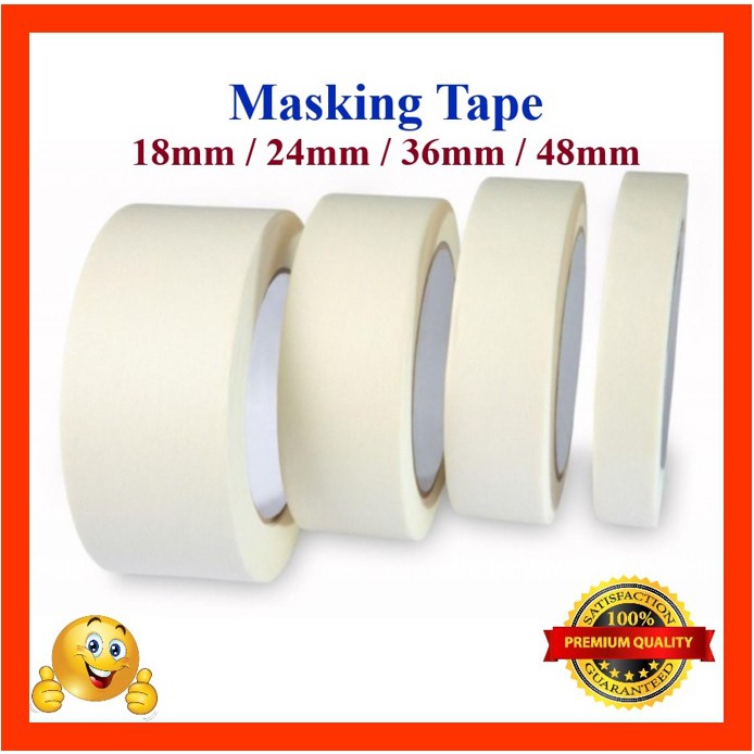 Masking Tape 18mm / 24mm / 36mm / 48mm x 16Yards | Shopee Malaysia