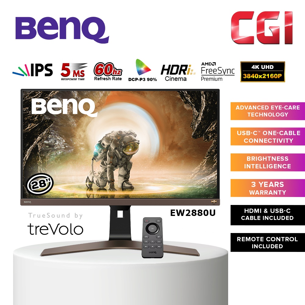 BenQ EW2880U 4K エンターテインメントモニター (28インチ/ - ディスプレイ・モニター