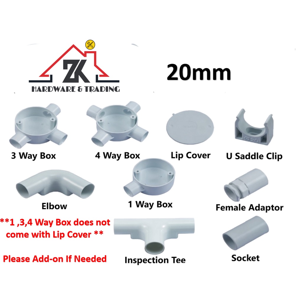 20MM Conduit Pipe Fitting Flexible Wire Tube Wiring Hose Electrical
