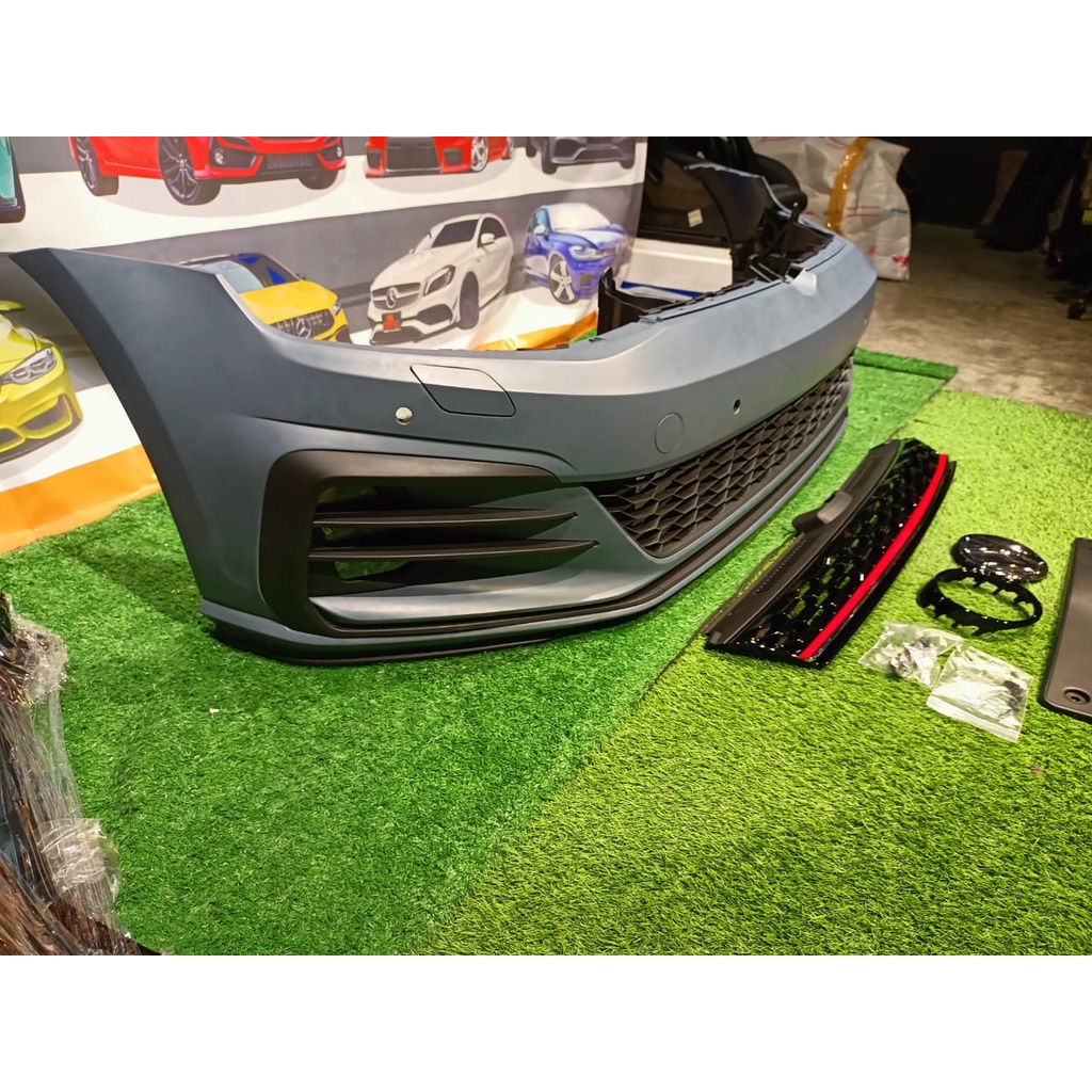 1 volkswagen golf mk7 front bumper depan gti mk 7.5 fit untuk mk7 ...