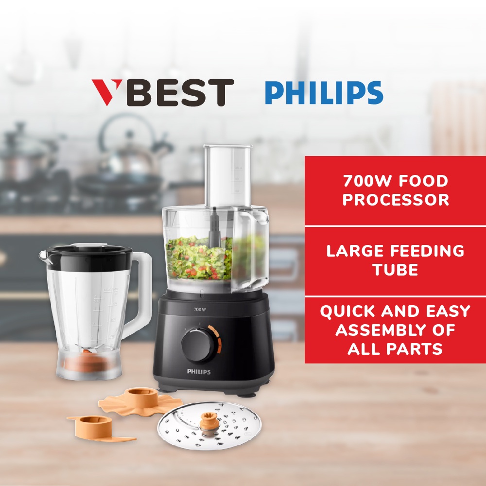 PHILIPS Daily Collection Compact Food Processor HR7320 19 Functions