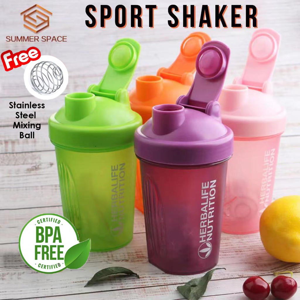 Portable 6 Colors 400ml Herbalife Bottle Protein Powder Shaker Cup Sports  Cup Water Bottle