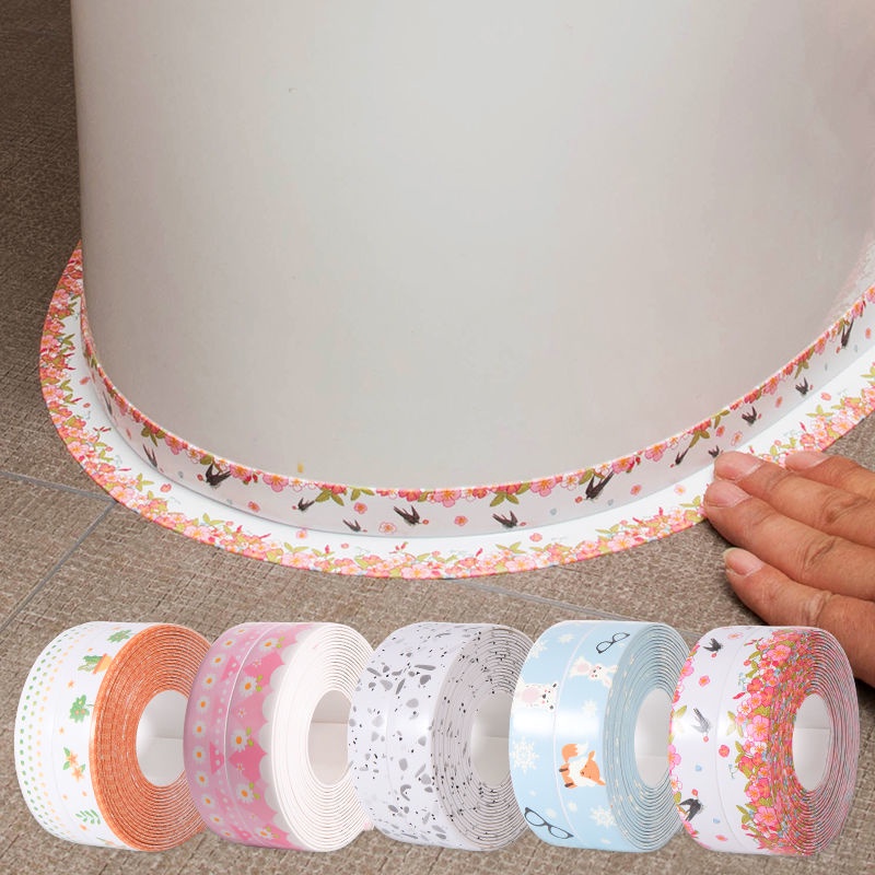 Bathroom Waterproof Beautiful Seam Stickers Anti-mildew Toilet Stickers ...