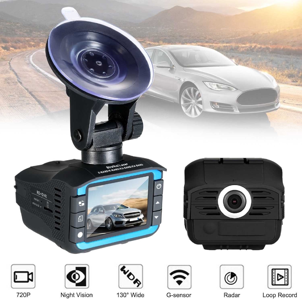 2IN1 Anti Radar Laser Police Detector Speed Car Recorder 360 Dash Camera  Night