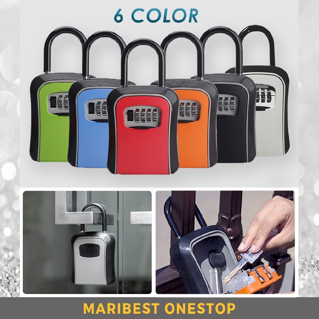 Removable Shackle 4 Digit Combination Passcode Storage Key Box Homestay