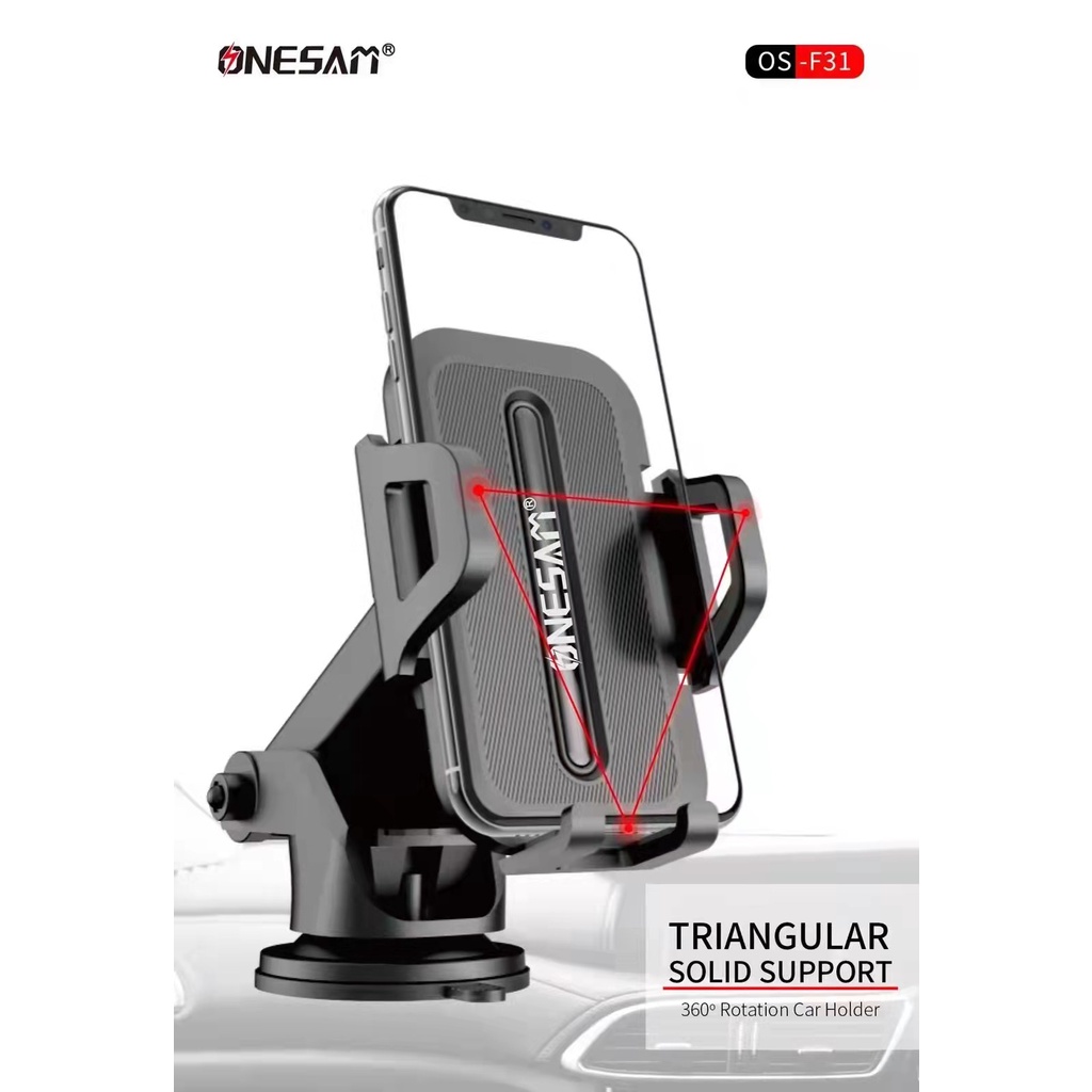 ONESAM OSF31 Extendable Car Mount Holder 360 Rotating Car Windshield Dashboard Phone Holder