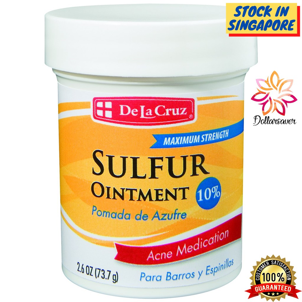 De La Cruz Sulfur Ointment Acne Treatment Medication 6g / 73.7g ...