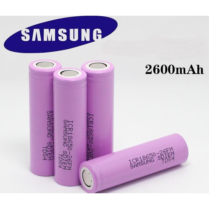 Genuine Samsung 2600mah 37v 18650 Rechargeable Lithium Battery Pink Shopee Malaysia 