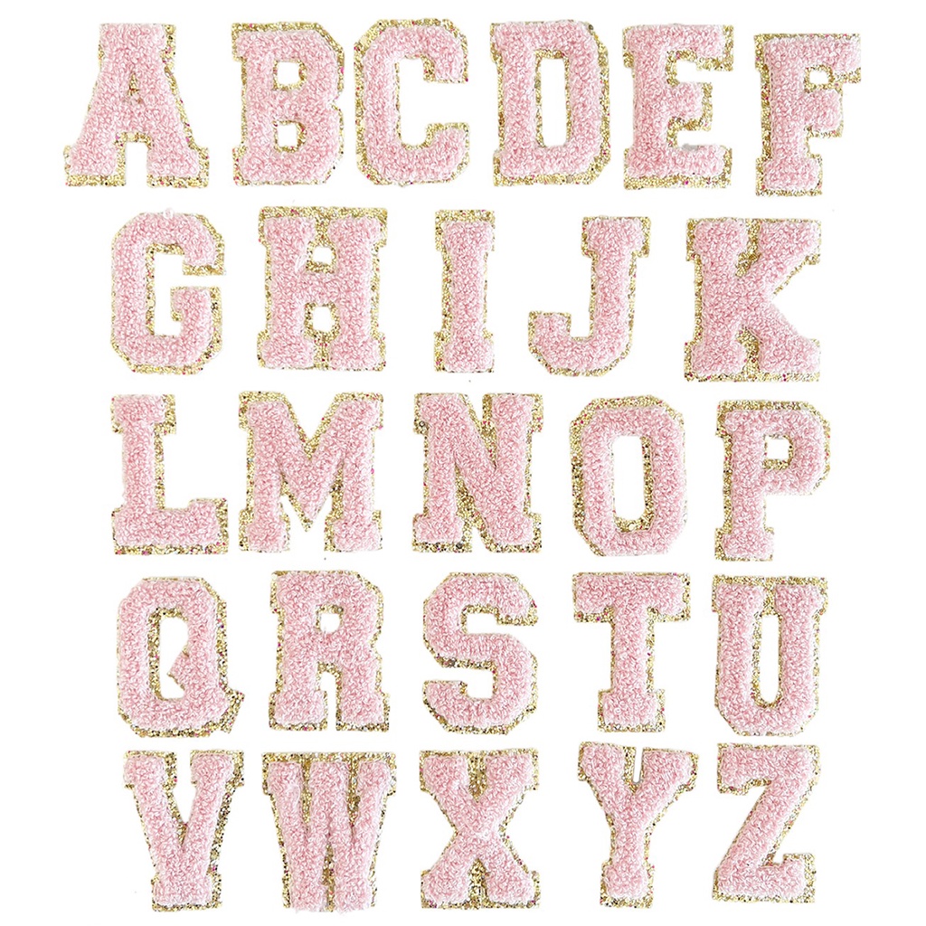 Luxuryneb 26 English Letters Embroidered Cloth Iron on Patch Badges for