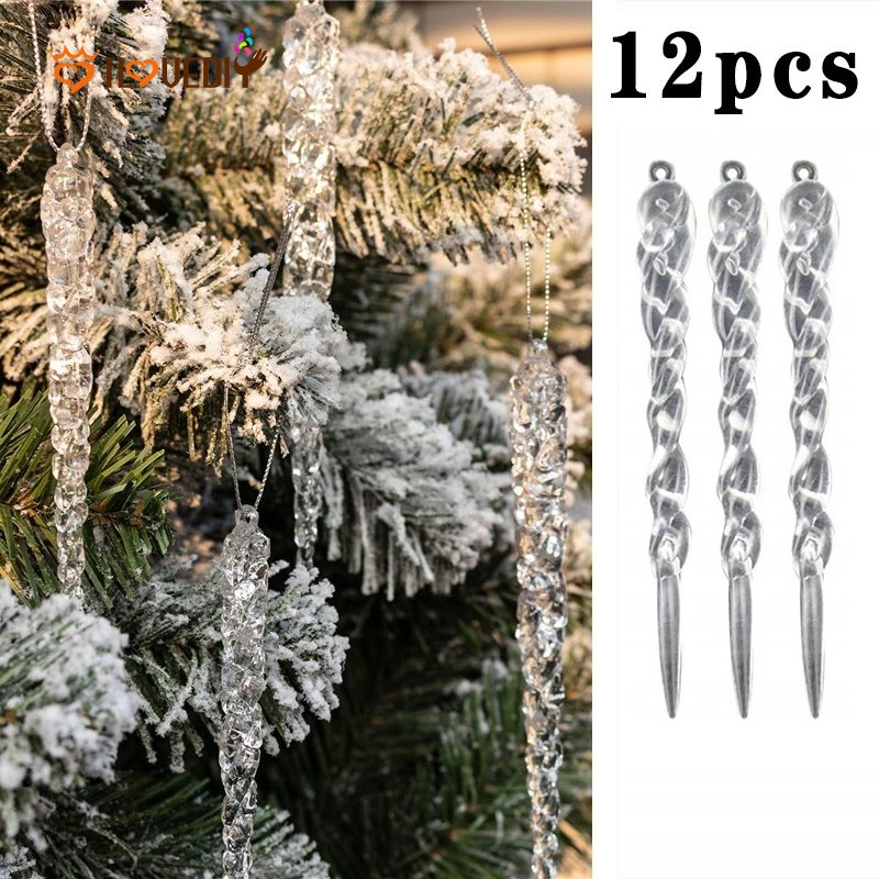 Christmas Decoration Products Christmas Home Decorative Fake Icicle Props Xmas Tree Pendants