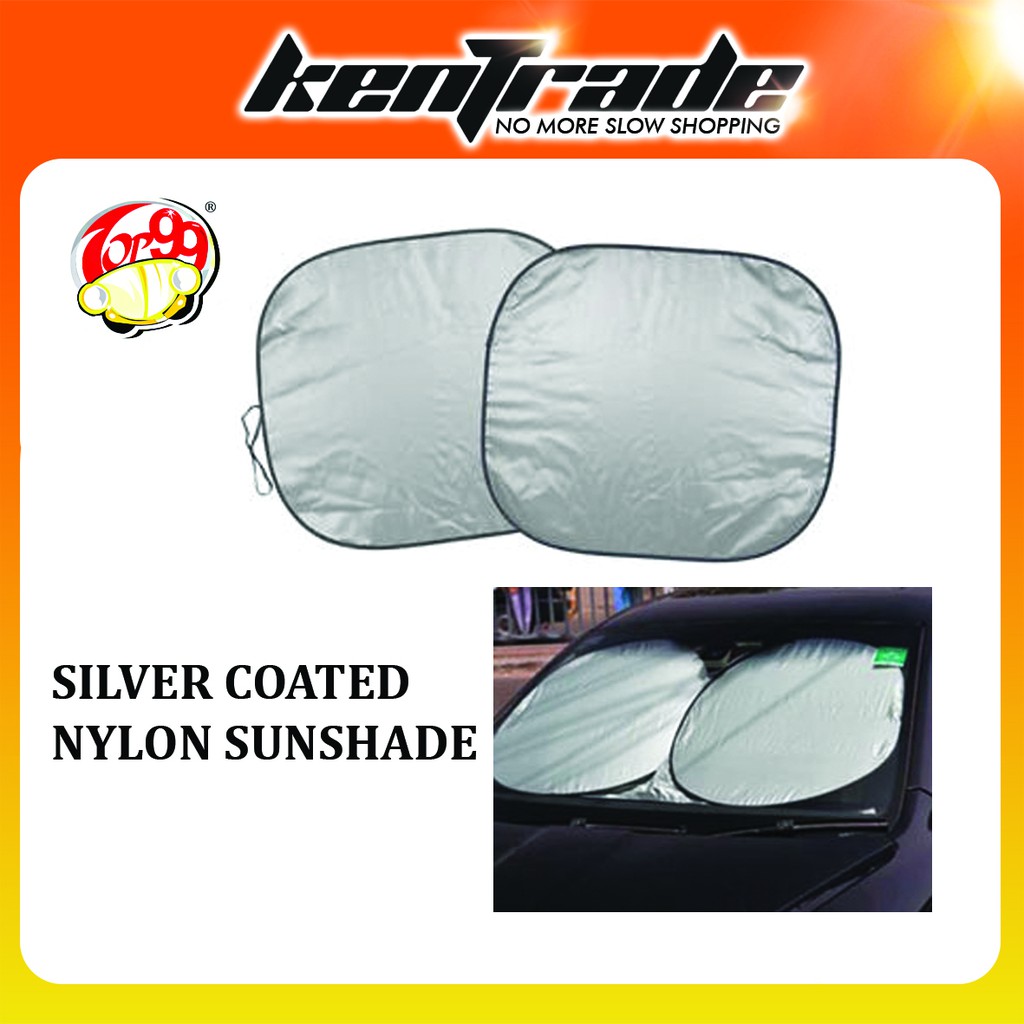 Car Universal Silver Front Foldable Sun Shade Protector | Shopee Malaysia