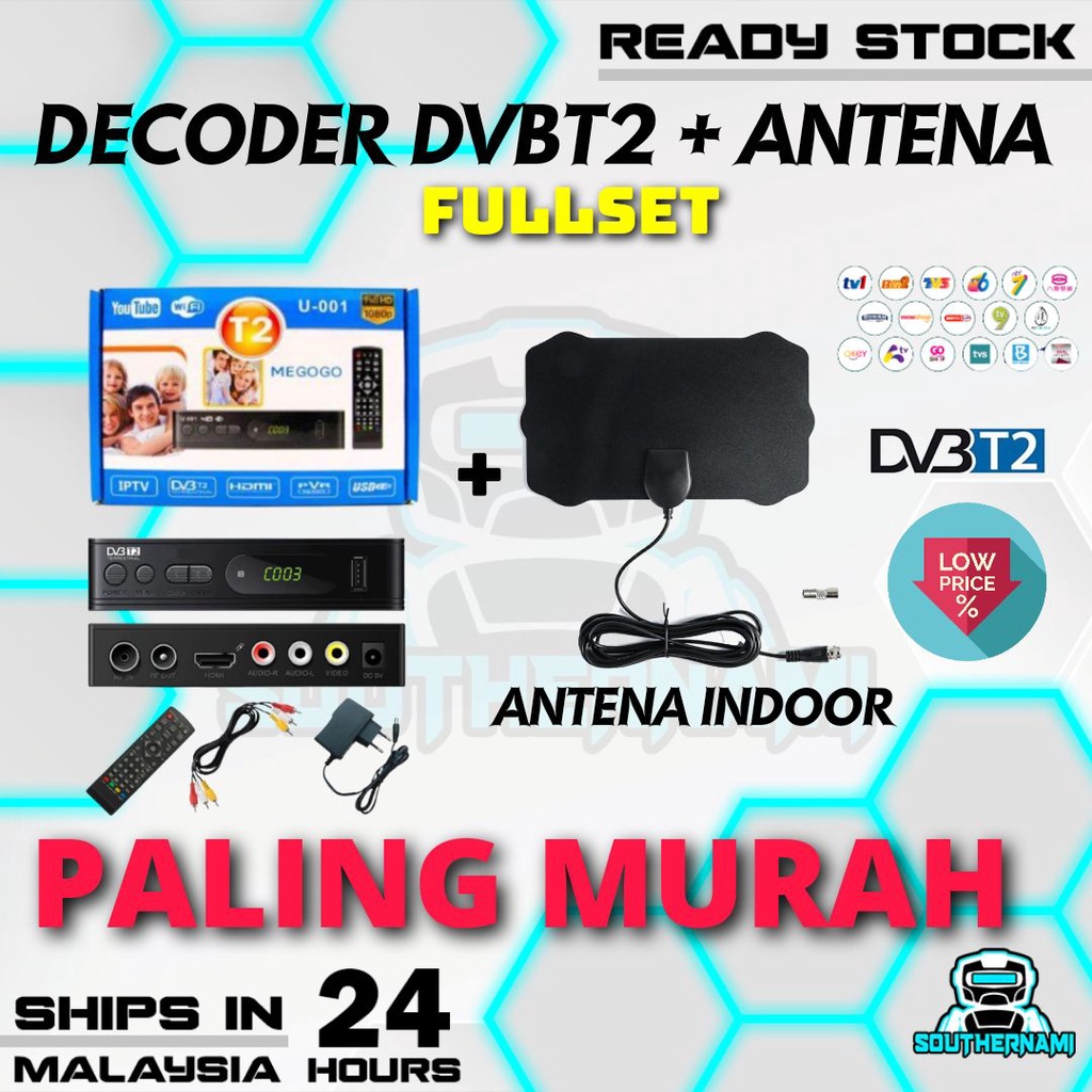 MYTV Decoder DVB T2 My free view Dekoder tv decoder | Shopee Malaysia