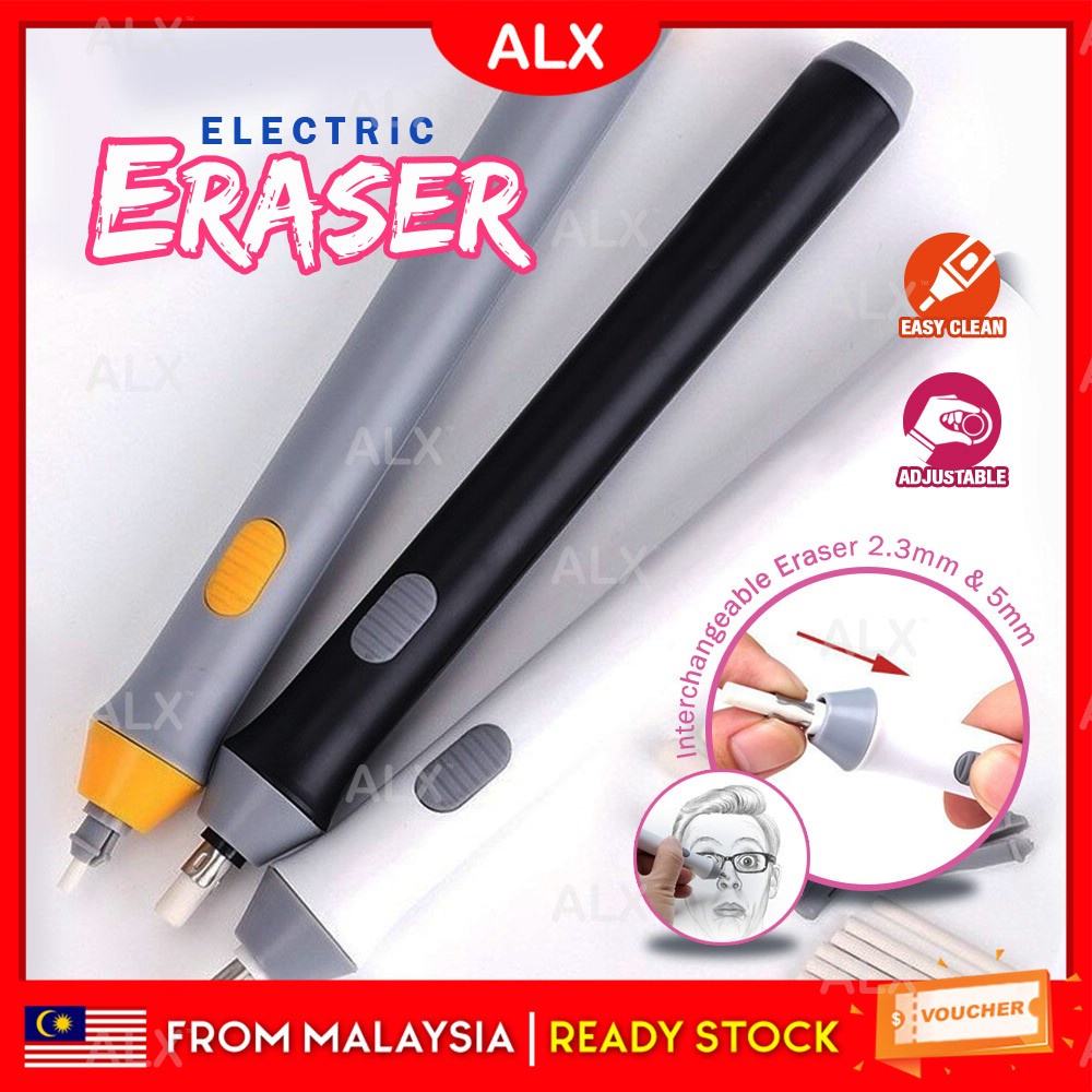 ALX CLEAR STOCK Automatic Electric Eraser Rubber Cleaning Home School