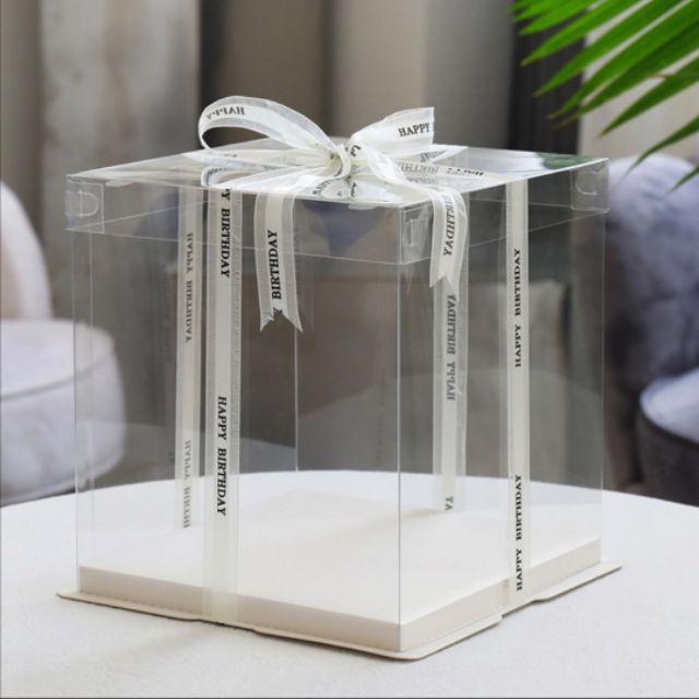 READY STOCK TRANSPARENT BOX FOR WEDDING CAKE