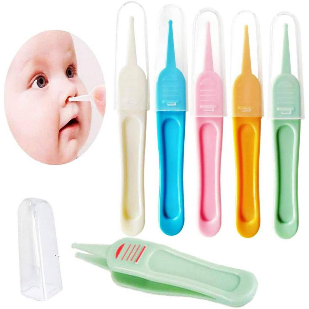 Pack of 10 baby nose tweezers set, infant nose cleaning tweezers