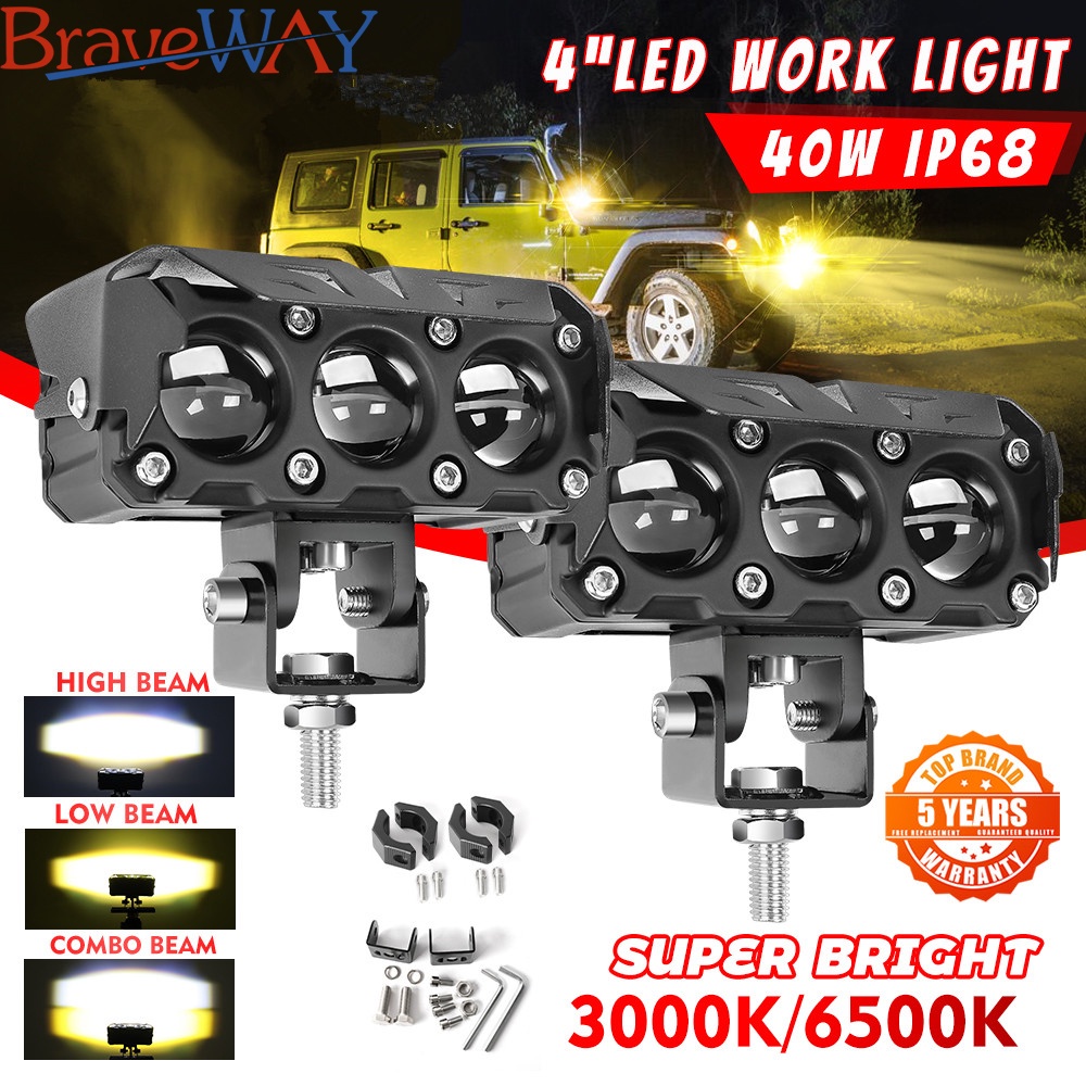 Accesorios Para Moto Motorcycle Auxiliary LED Light Kit 90W 24000LM LED Driving Offroad Lights