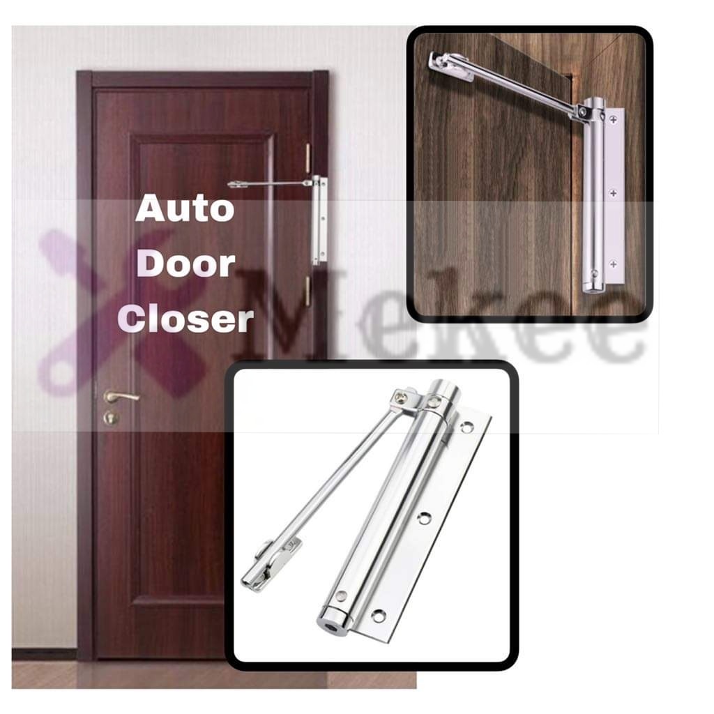 Stainless steel auto door closer automatic spring self closing hinge ...