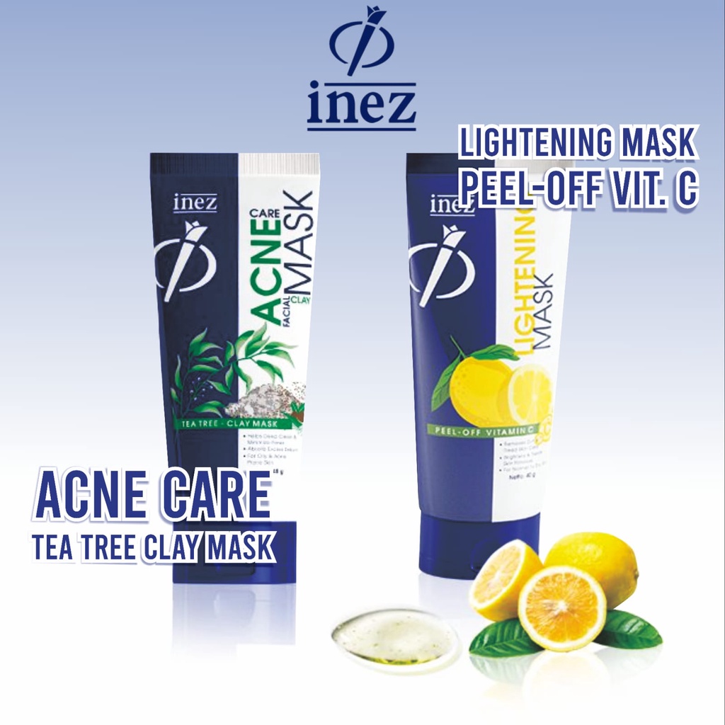 Inez Lightening Mask Peel-Off Vitamin C / Acne Care Facial Clay Mask ...