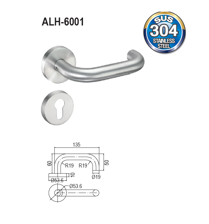 Armor ALH6001 Stainless Steel SUS304 Door Lever Handle Shopee Malaysia