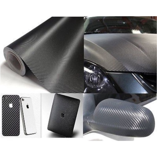 300cm x 50cm Automobile Car Body 6D Carbon Fiber Vinyl Wrap Sheet Roll ...