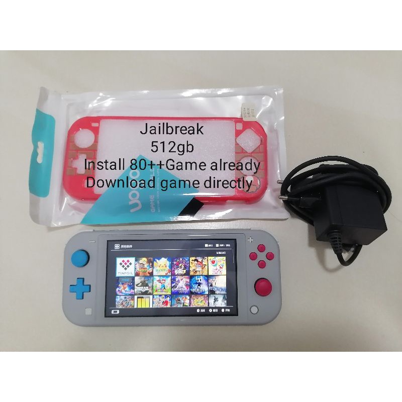 Nintendo Switch Lite Jailbreak 512gb (install 8090 game already) Zacian&Zamazenta Limited