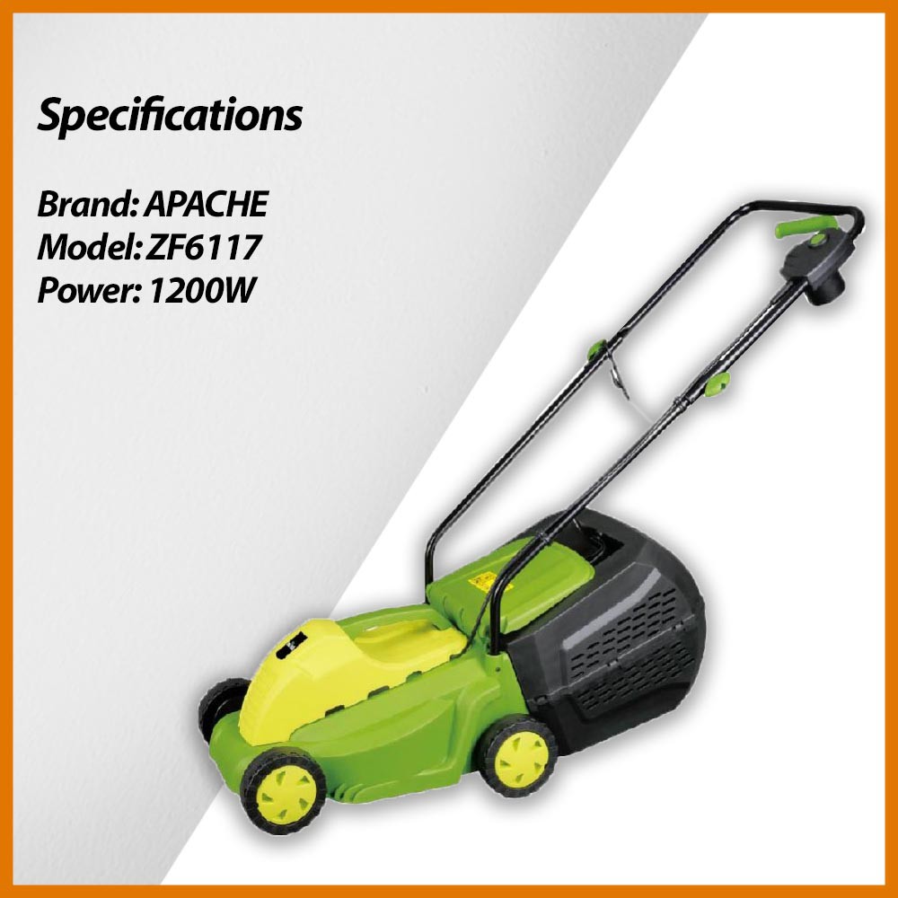 APACHE TurboCUT ZF6117 Electric Grass Lawn Mower Mesin Rumput Trimmer Brush Cutter FREE BLADE INSTALLED Shopee Malaysia