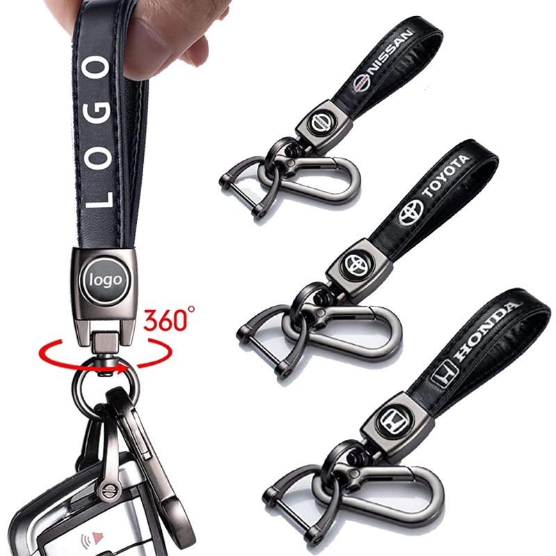 Car Key Holder Keychain for Car Mitsubishi Leather Keychain Motor