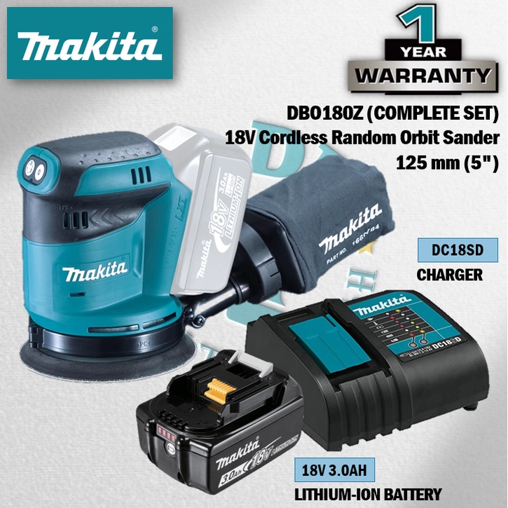 MAKITA DBO180Z 18V Cordless Random Orbit Sander 125MM 5
