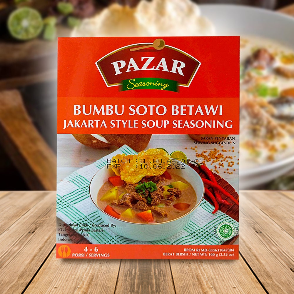 Pazar Bumbu Soto Betawi Bumbu Masak Instant Box 100g Shopee Malaysia