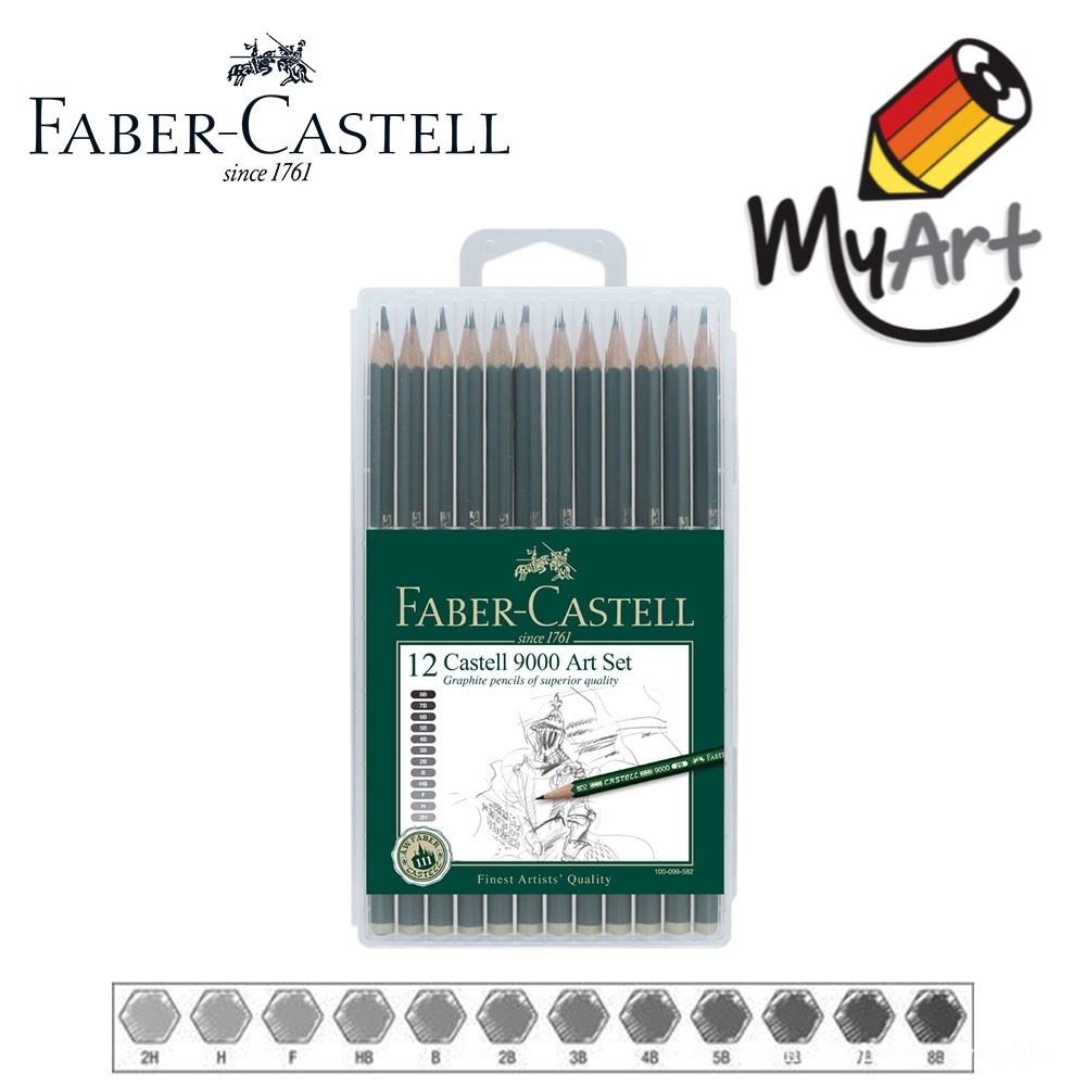 Myart FaberCastell 9000 Graphite Pencil Art Set (Set of 12) Shopee Malaysia