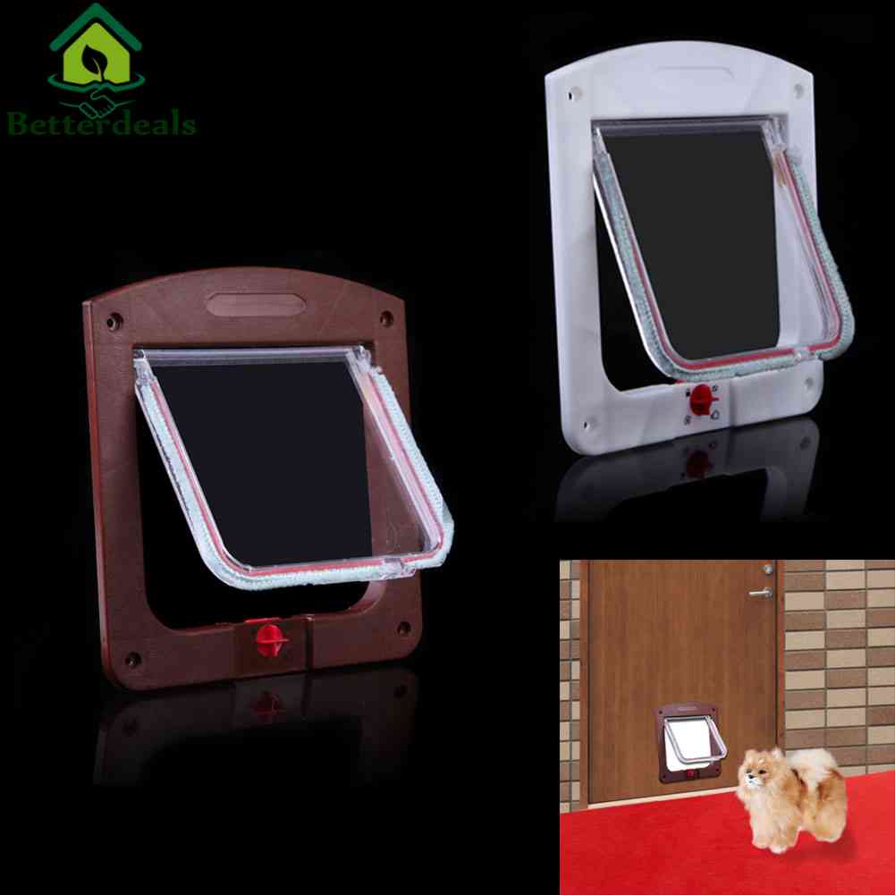 Lockable Cat Flap Door Kitten Dog Pet Lock Suitable for Any Wall or Door Shopee Malaysia