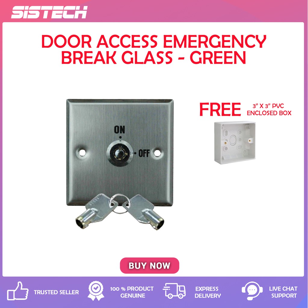 Door Access Control Metal Override ON/OFF Key Switch [Magnectic Door ...