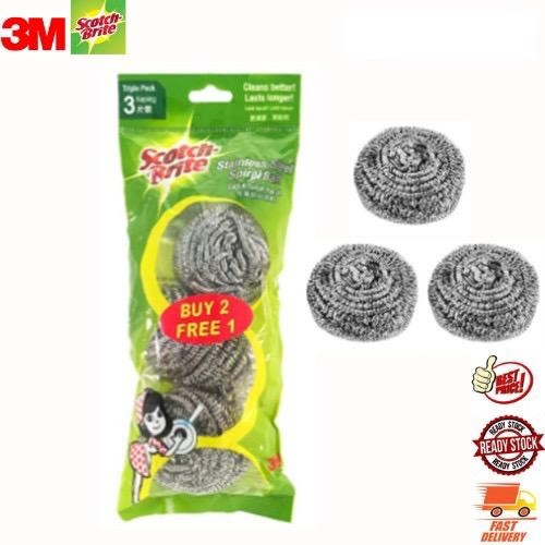 3M Scotch Brite Stainless Steel Metallic Spiral Ball 955790-70788-67 ...