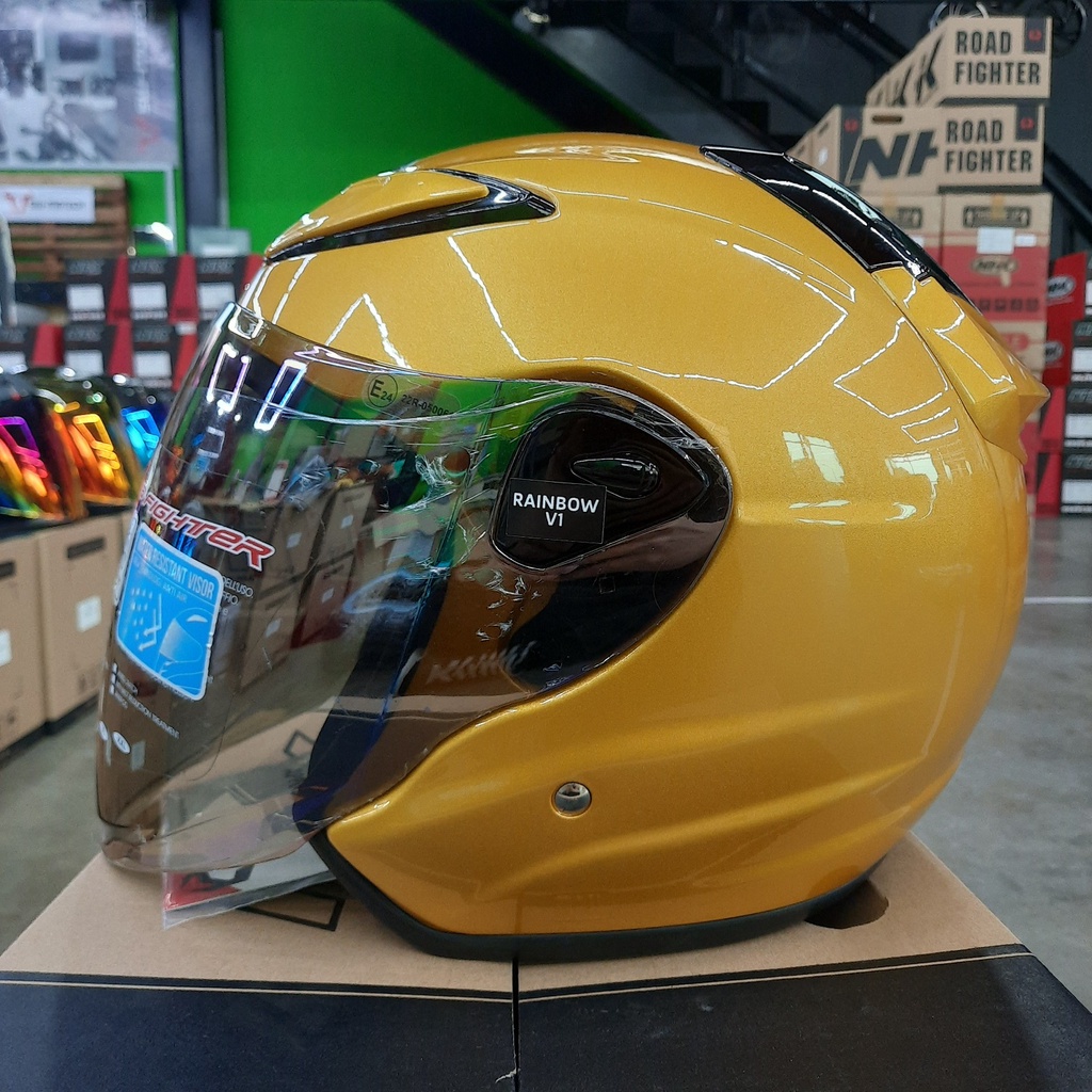 NHK Helmet R6 v2 Solid (Gold Glossy) Shopee Malaysia
