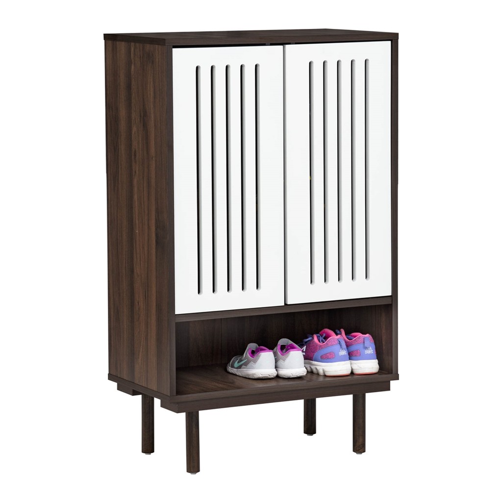 Furniture Direct 2 door shoe rack cabinet with louver design – Wenge ...