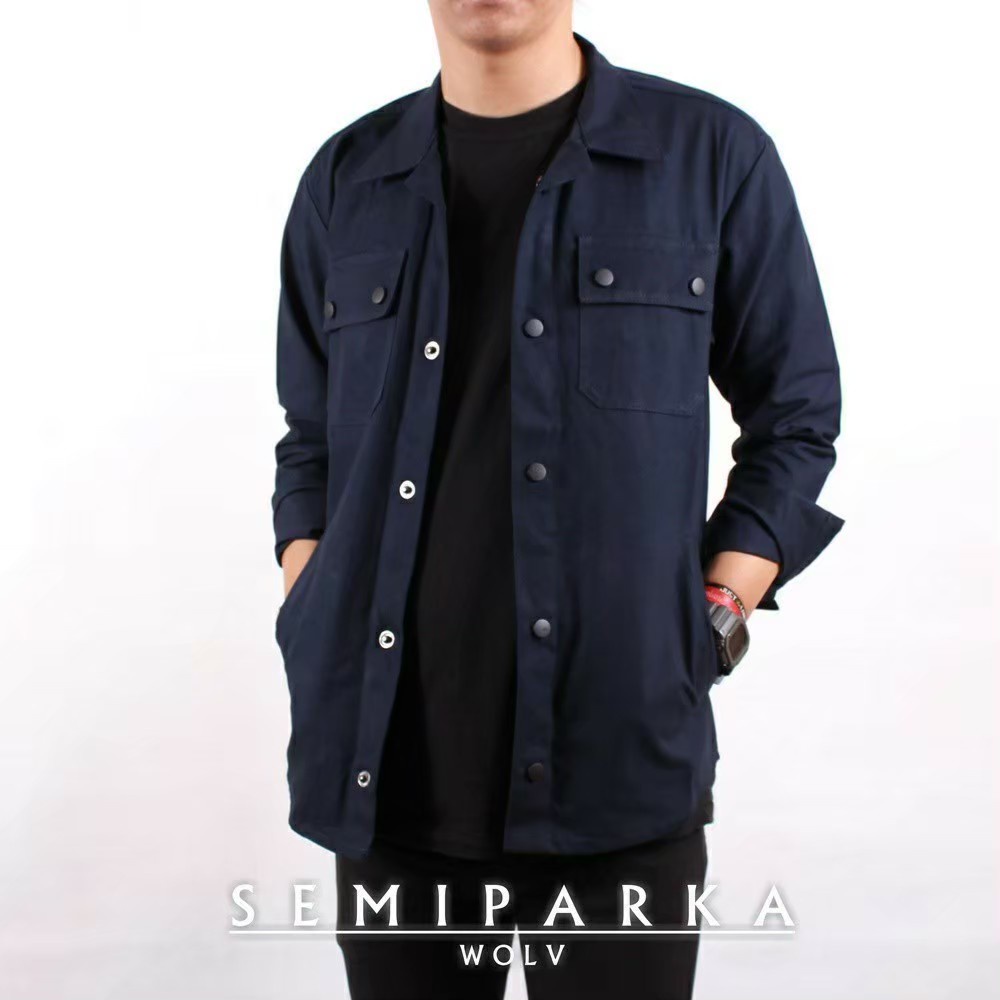 KEMEJA Men's Semi Parka Jacket/Camo Parka/Terra Premium Navy Shirt ...