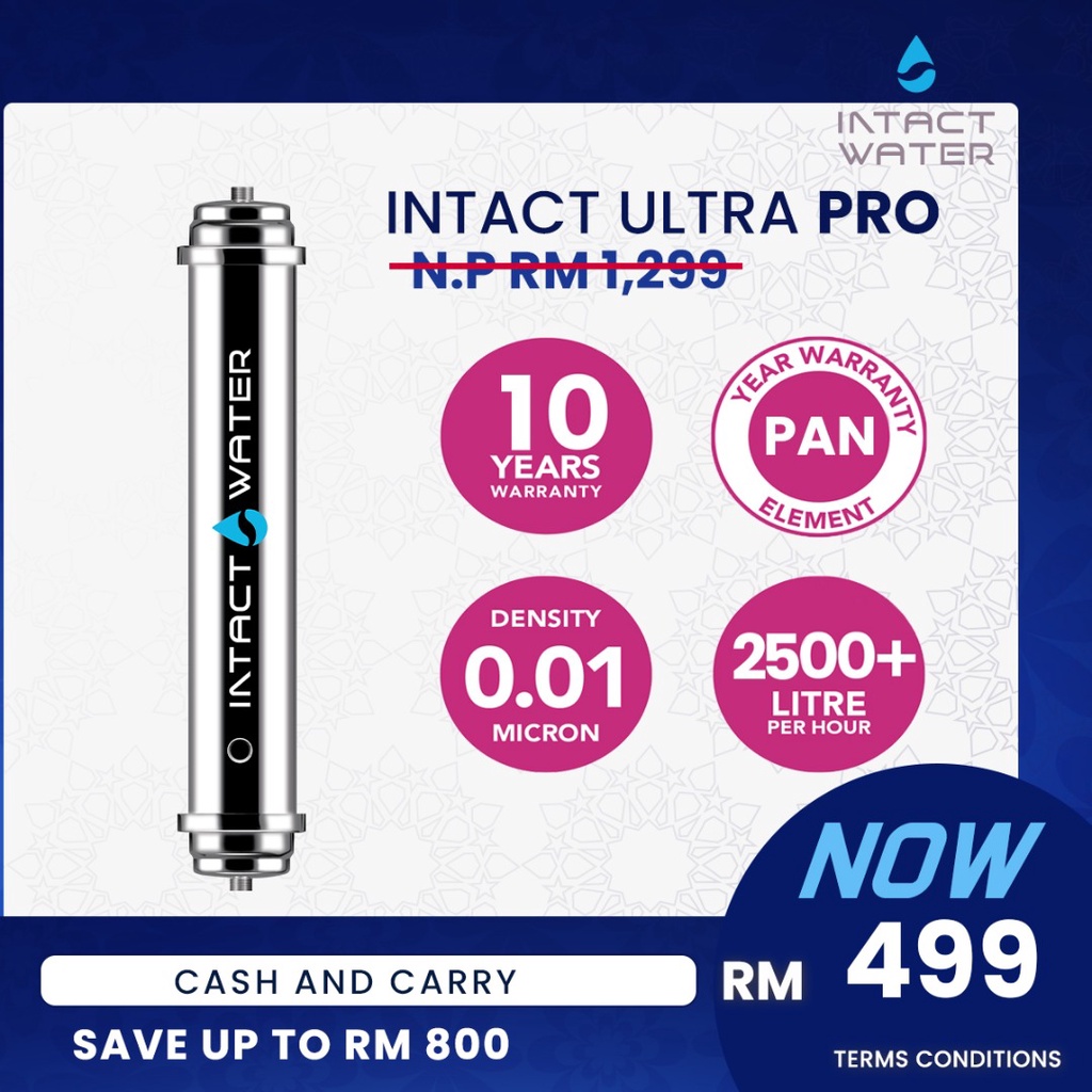 (CERTIFIED) INTACT Ultra PRO+ Outdoor Water Purifier Filter / Penapis ...