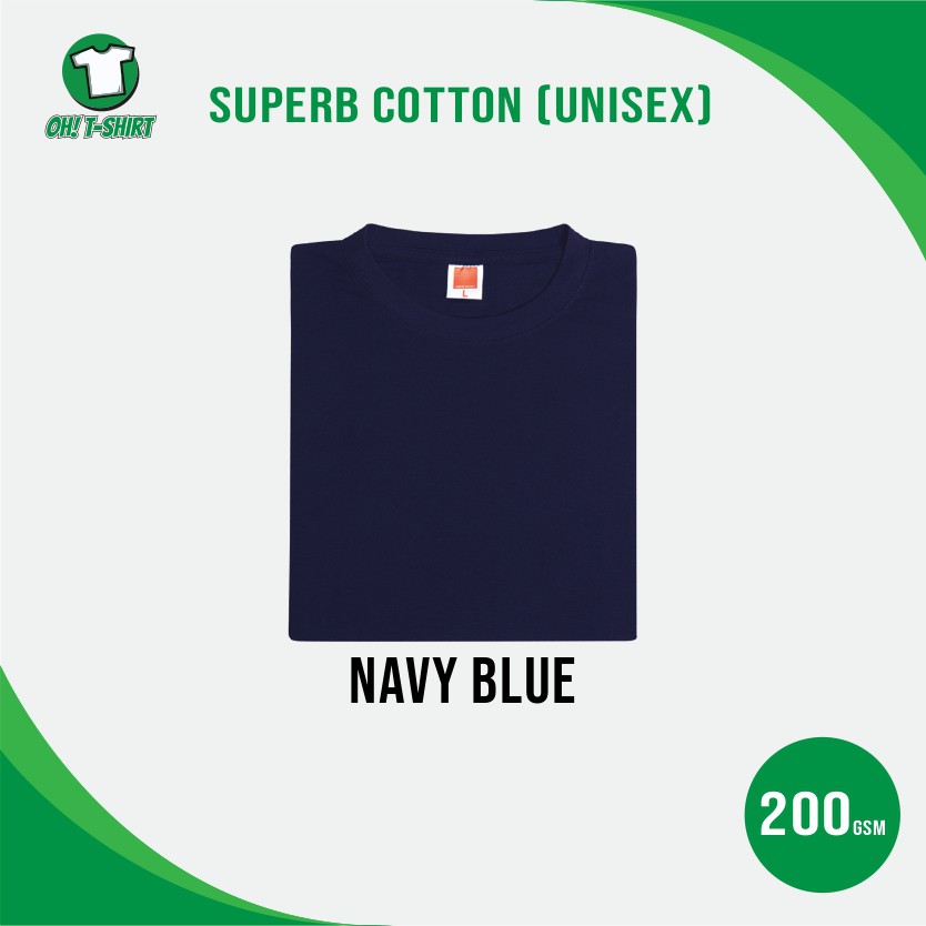 OREN SPORT Unisex Superb Cotton Round Neck T-shirt - Navy CT71 | Shopee ...