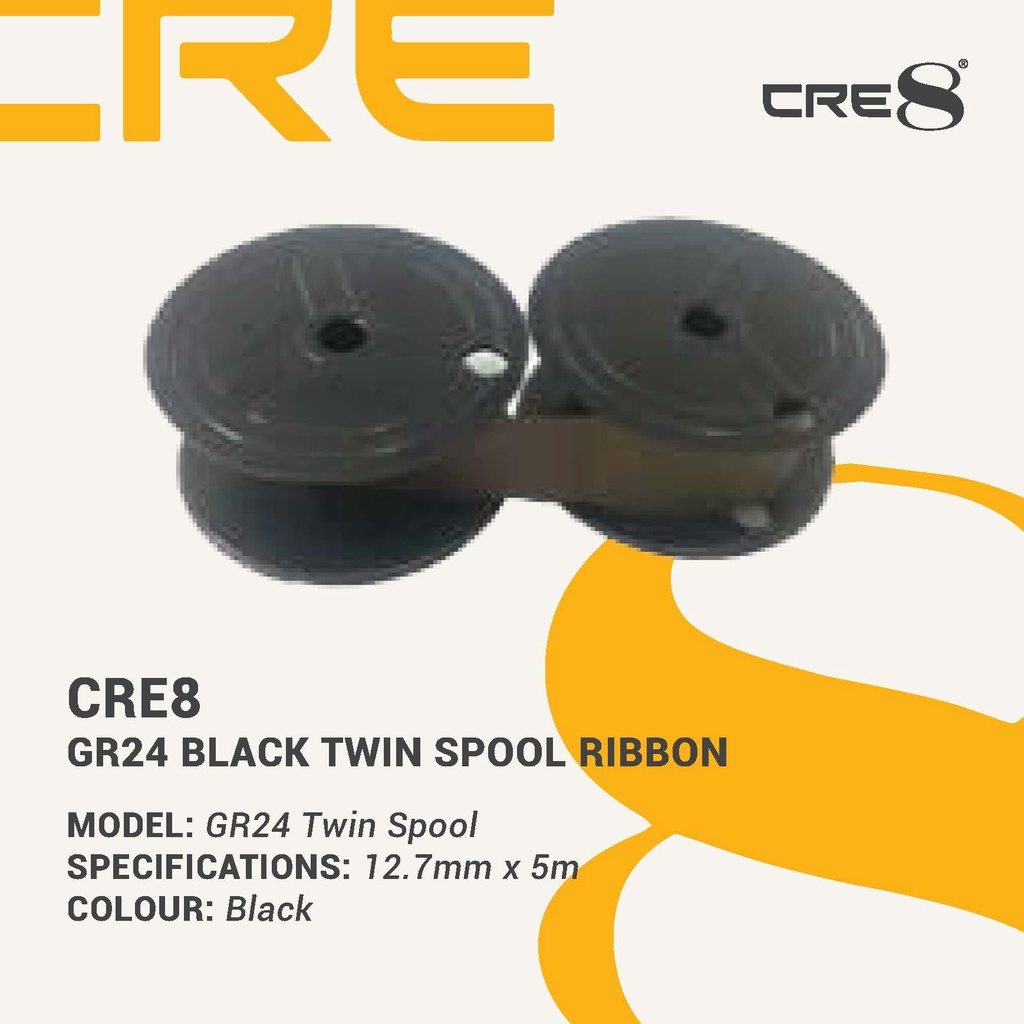 Compatible GR24 Black Twin Spool Ribbon Black (Warranty 1 Year ...