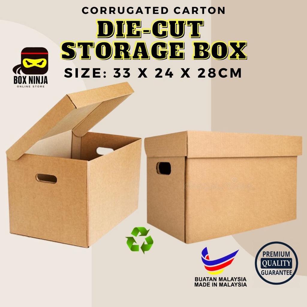 Box Ninja Storage Box DieCut Box Moving Box Document Box Kotak File