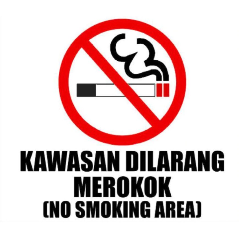 【Msia Stock】40 x 50cm Restaurant No Smoking PVC Board Sign Door Wall ...