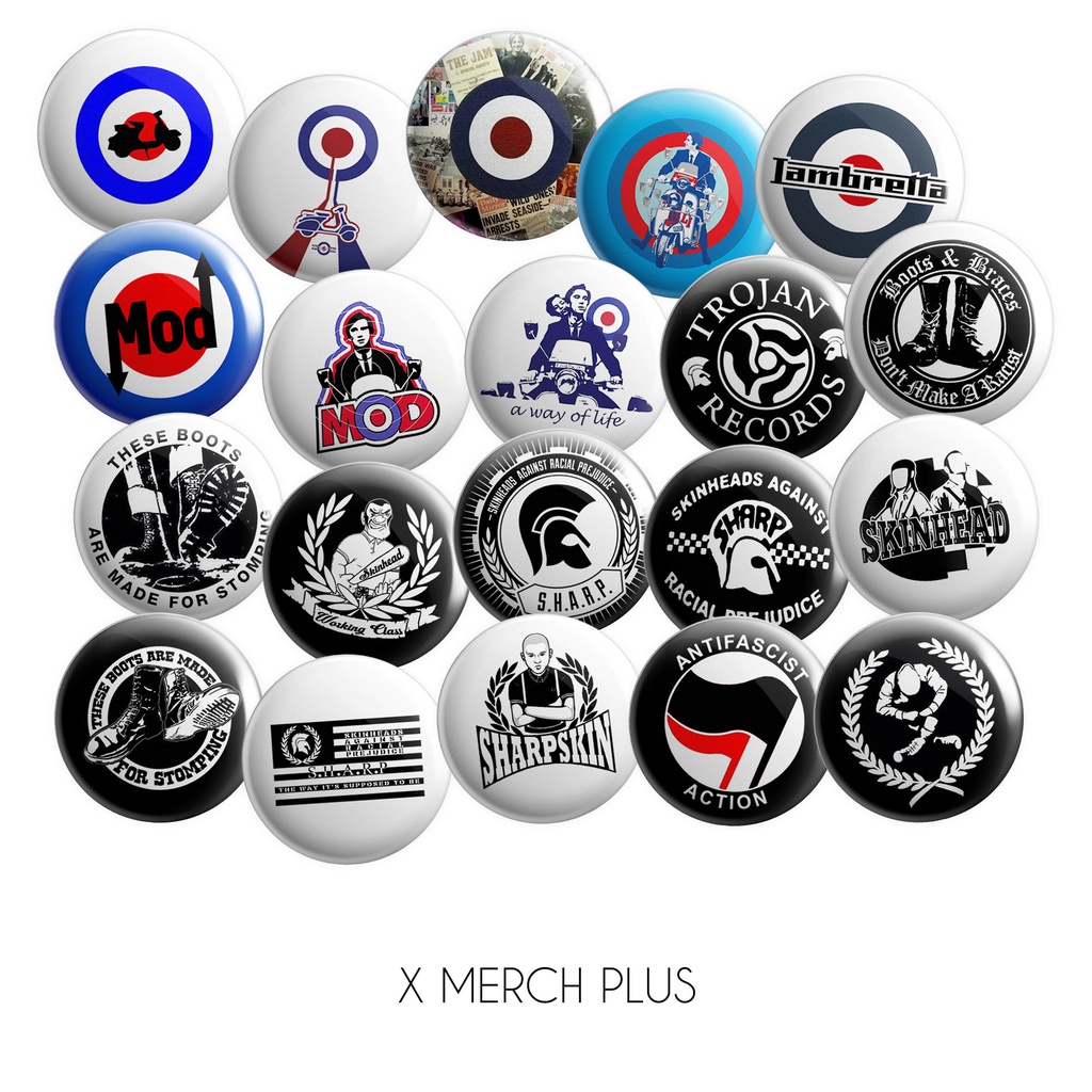 SKINHEAD SKA OI MODS Button Badge (Size 44MM) | Shopee Malaysia