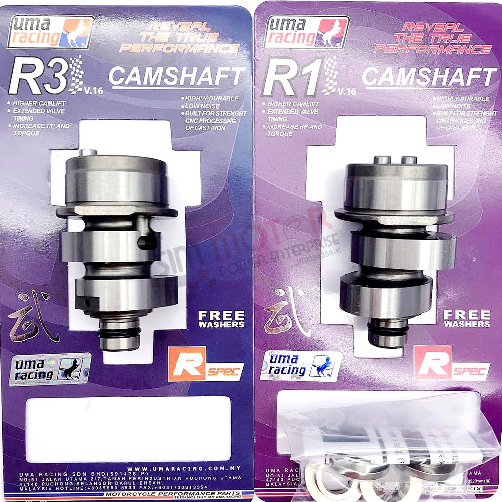 UMA RACING CAMSHAFT R1/R3 (LC135/Y15ZR/FZ150) Shopee Malaysia