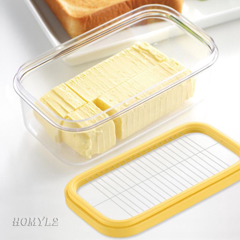 [HOMYLcfMY] 2 in 1 Butter Dish Cutter with Lid Food Storage Container ...